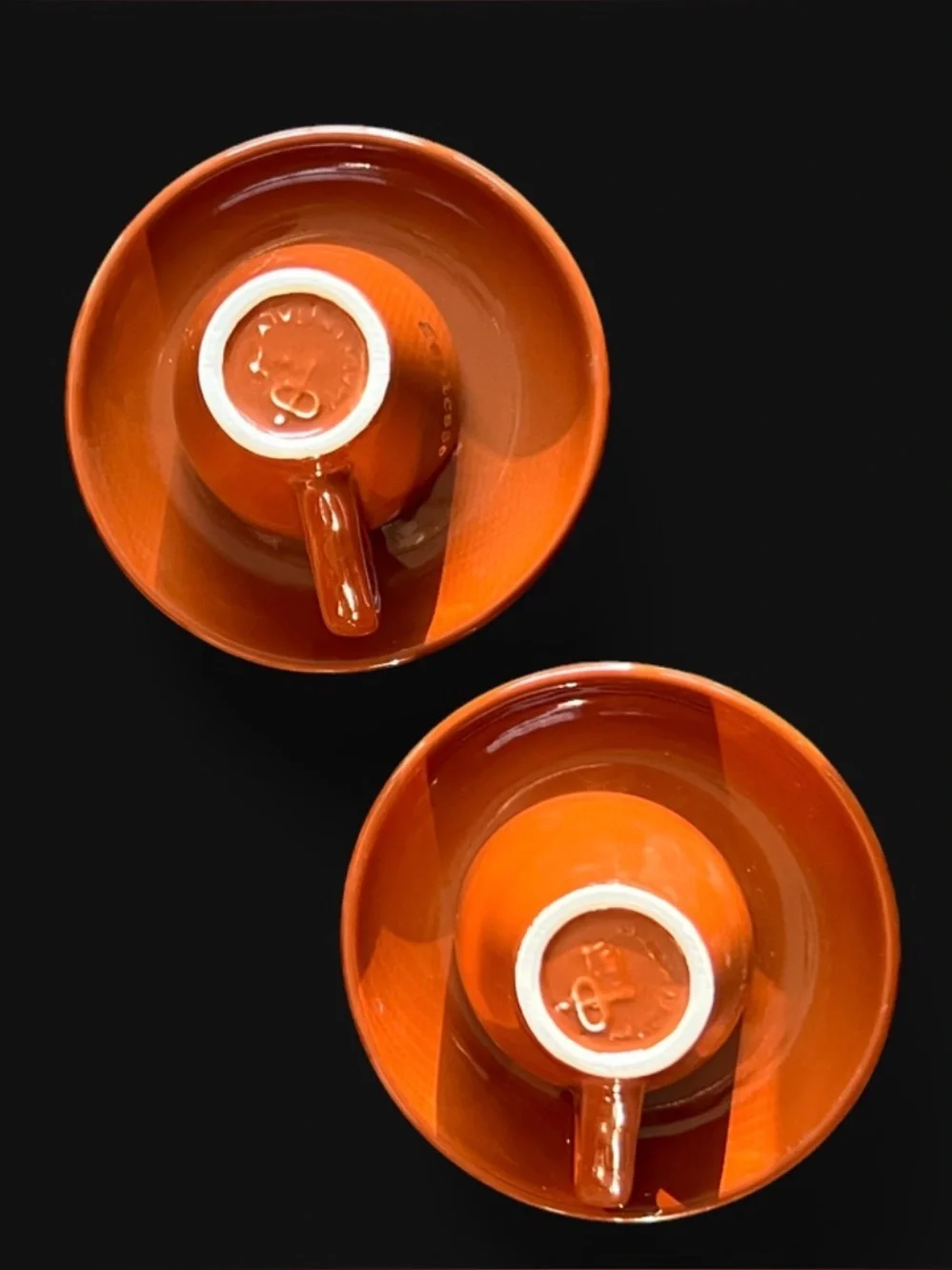Set of 2 Vintage Nuova Point Espresso Cups and Saucers made in Italy